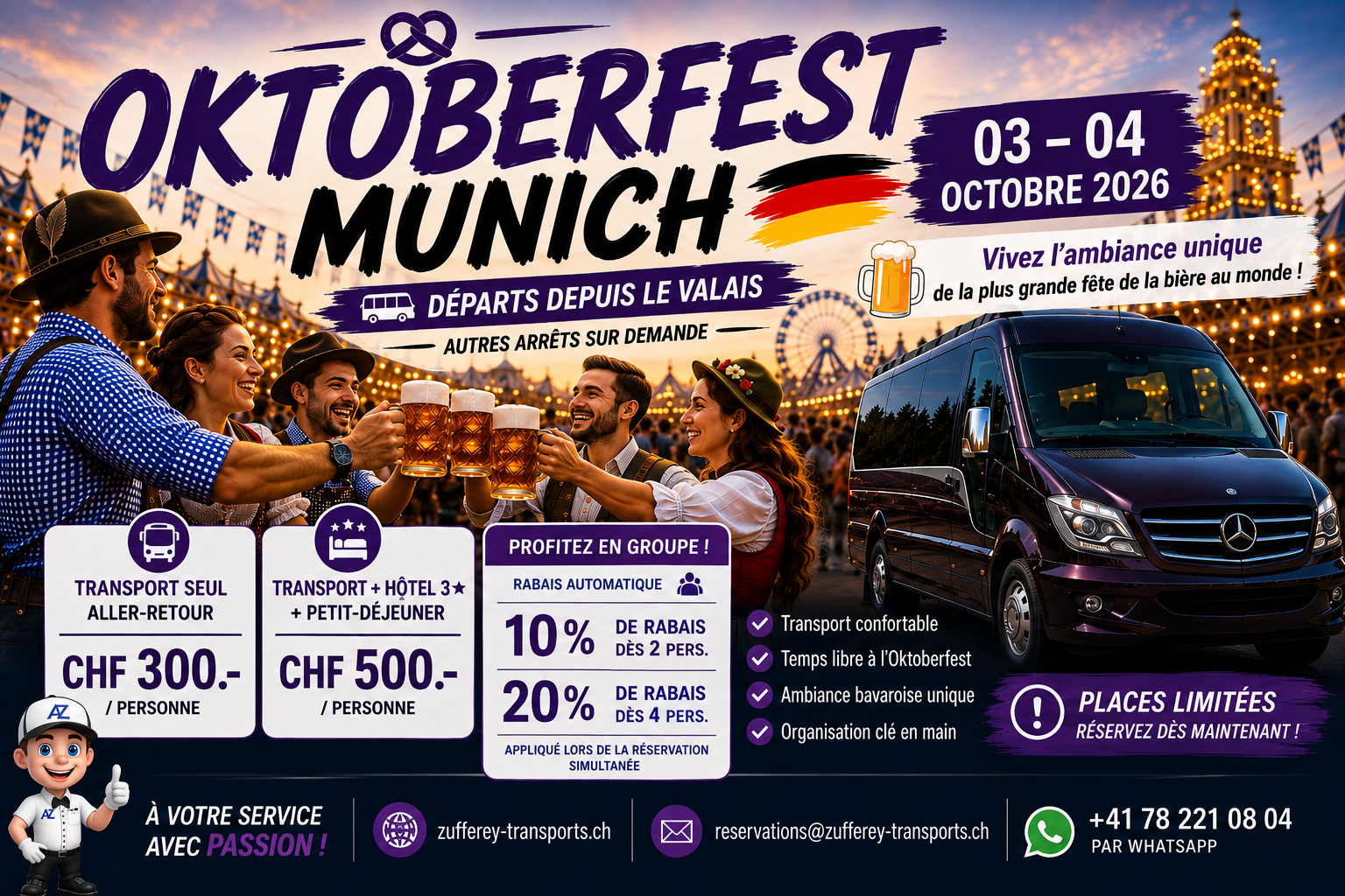 EXCURSION À L'OKTOBERFEST DE MUNICH – ALLEMAGNE 🇩🇪